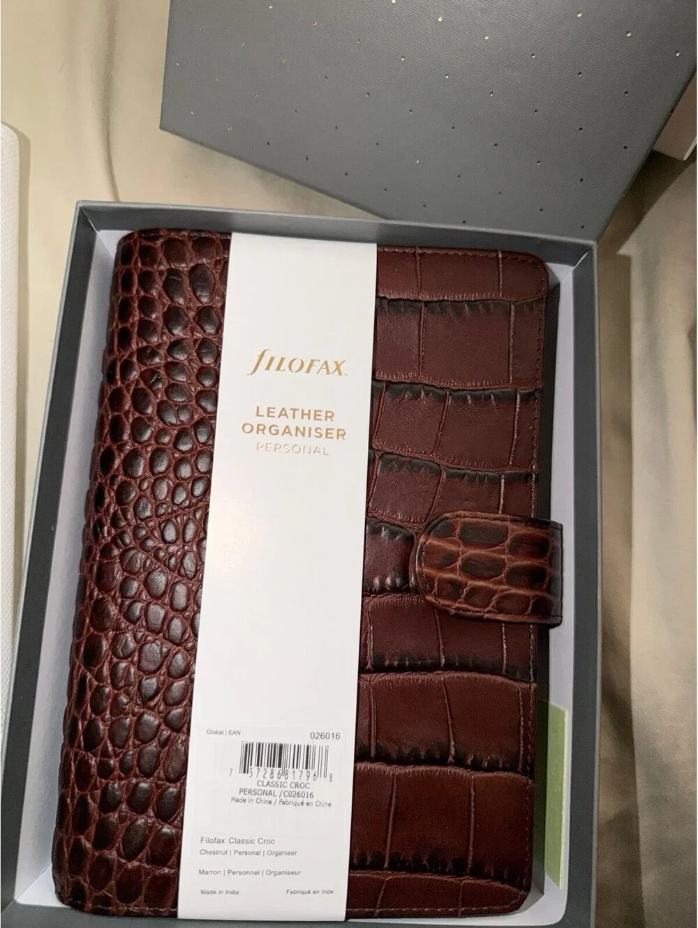 FILOFAX Classic Croc Personal Leather Organizer
